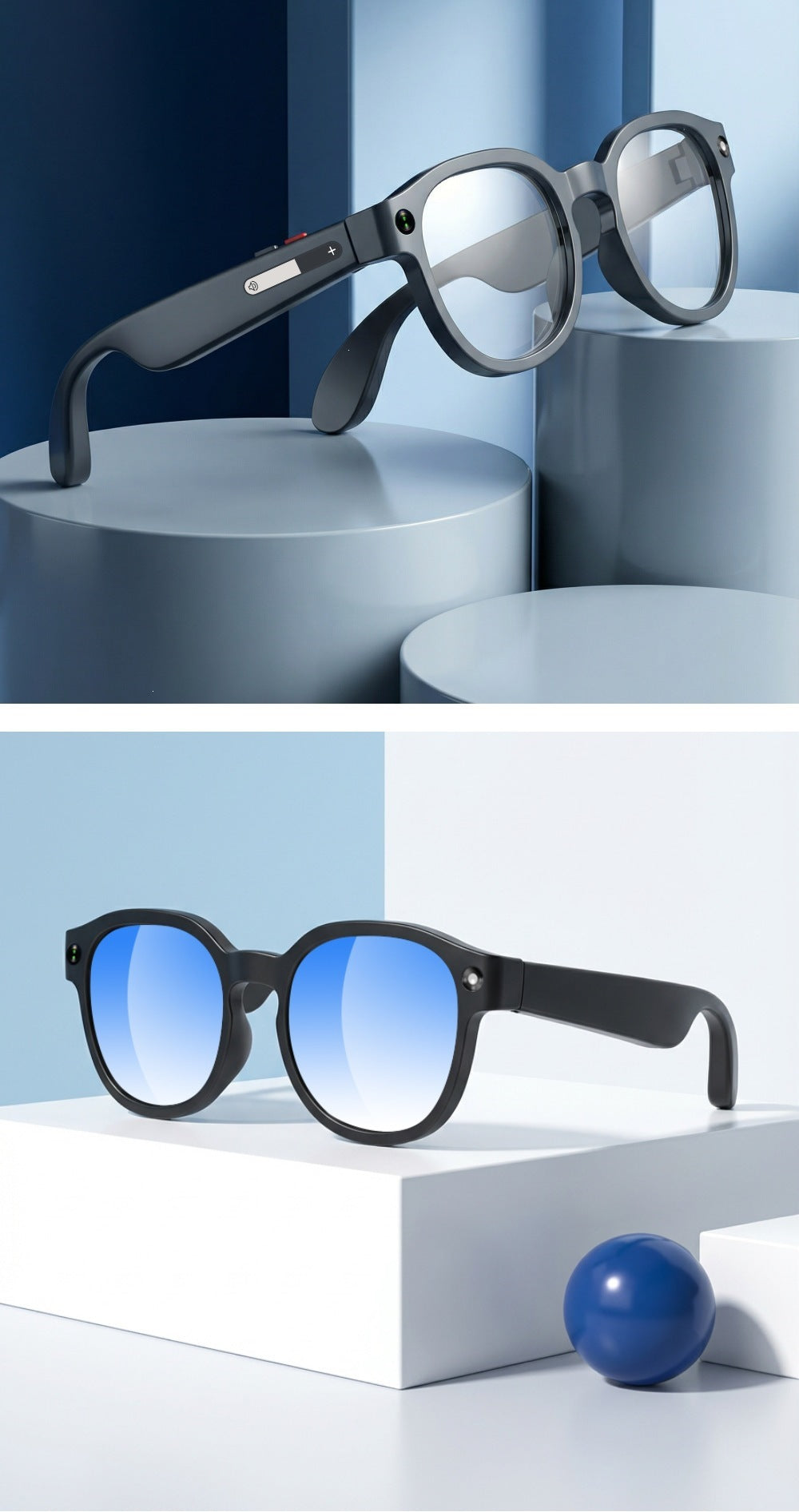 Occhiali da sole smart bluetooth con audio HD e fotocamera
