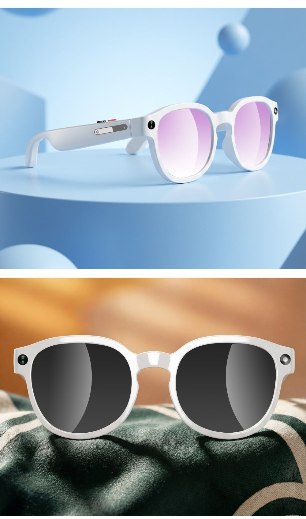 Occhiali da sole smart bluetooth con audio HD e fotocamera