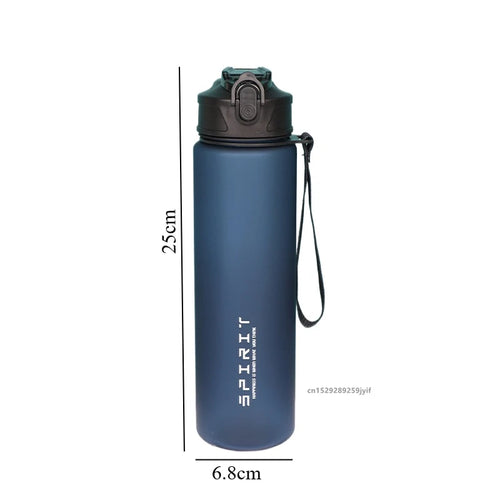 Borraccia Sportiva 750 ml con Cannuccia e Indicatore del Tempo – Palestra, Viaggi, Sport