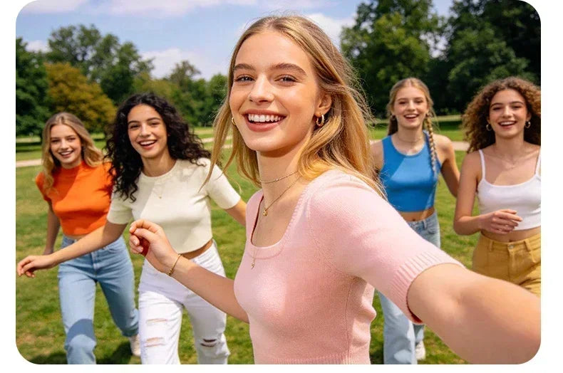 Nuova Action Camera 4K Portatile con Gimbal, Lente Rotante a 180°, Anti-Vibrazione, Fotocamera Tascabile per Vlog con Luce di Riempimento per Sport all'Aperto
