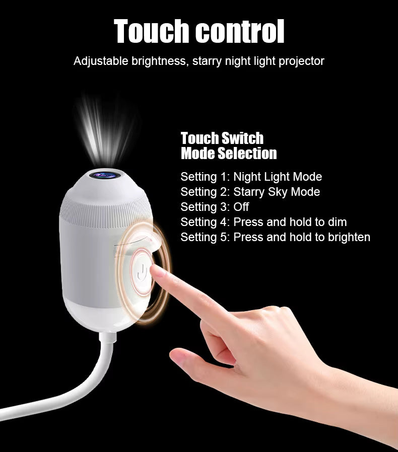 Luce Proiettore USB Effetto Cielo Stellato per Interni Auto, Casa, Camera da Letto, Luce Notturna, Luce Atmosfera Galassia Romantica
