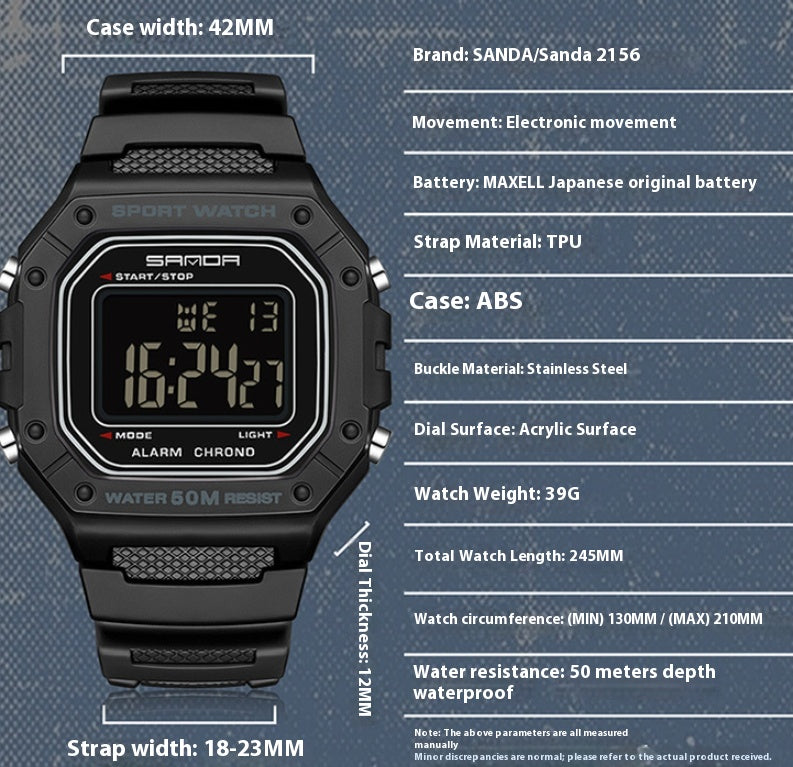 Orologio elettronico sportivo  per ragazzi