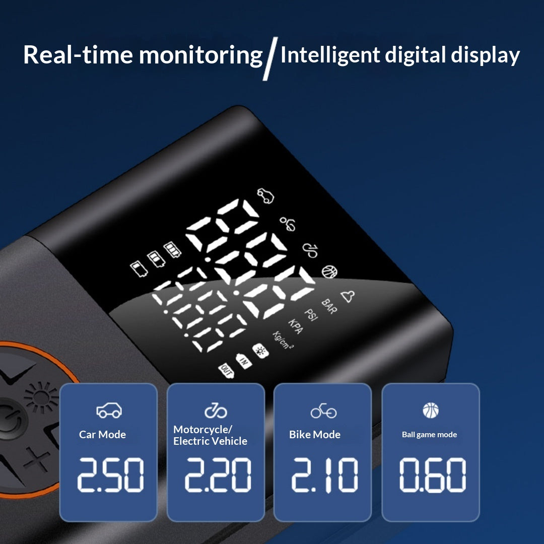 Pompa elettrica portatile, compressore d'aria con display digitale wireless